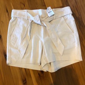 JCrew linen tie waist shorts